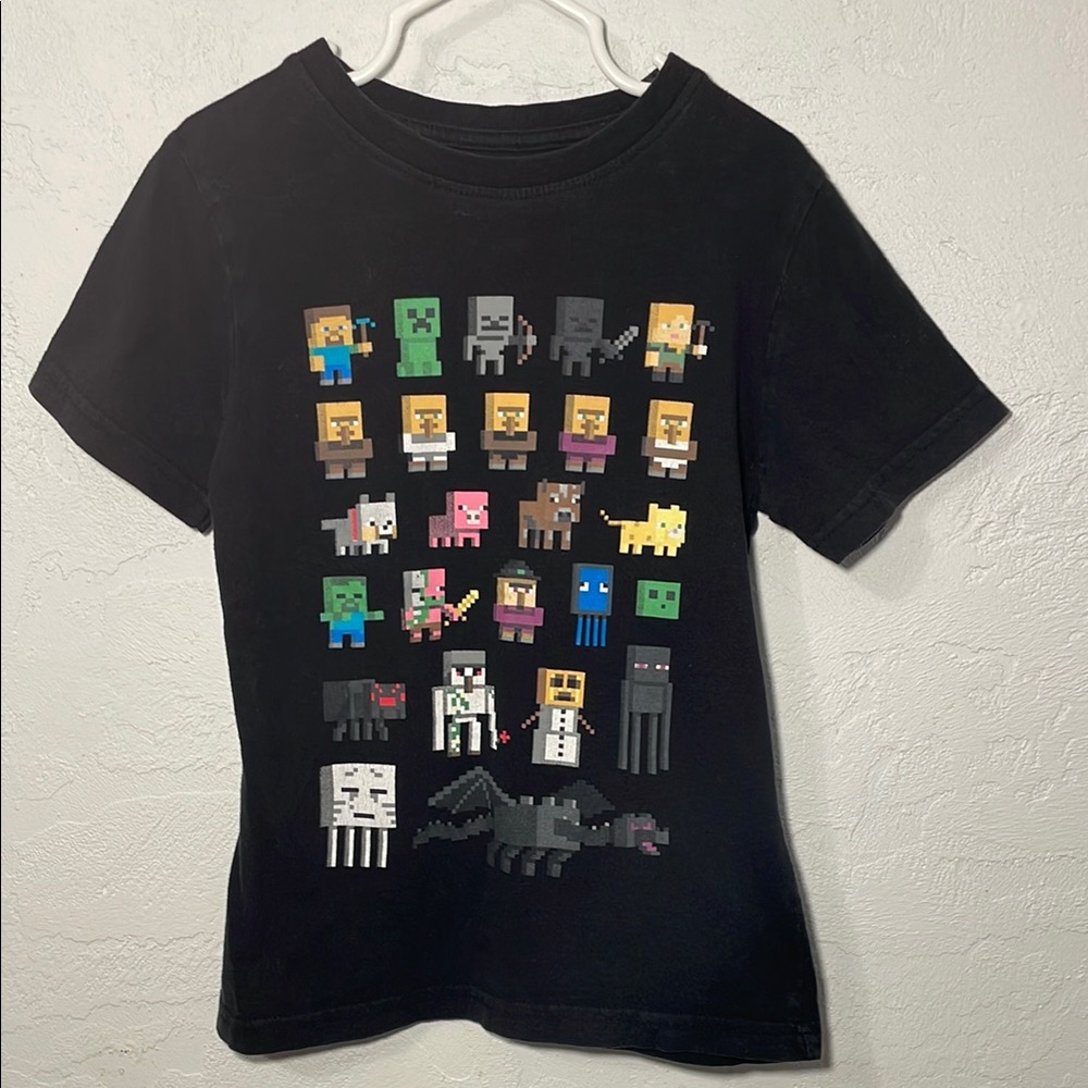 Official Mojang Minecraft Kids Black Graphic T-Shirt